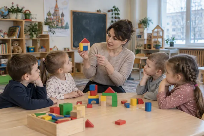 Детский образовательный центр: тематическая иллюстрация